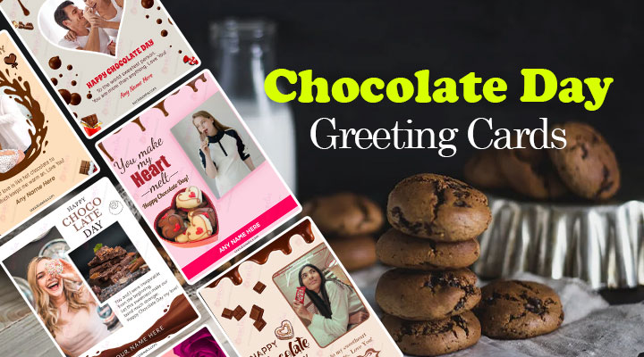 Create Happy Chocolate Day Greeting Card With Customized Name & Photo