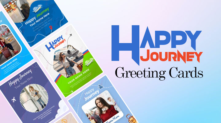 Happy Journey Greeting Card with Photo and Name Template