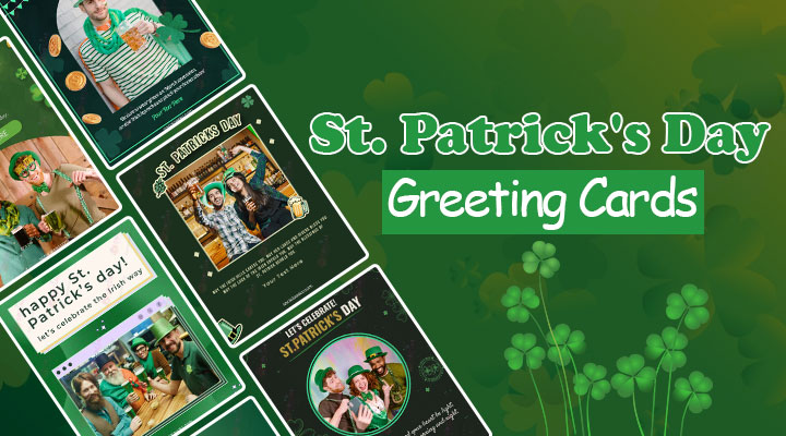 Make St Patrick's Day Customized Greeting Cards With Photo and Name