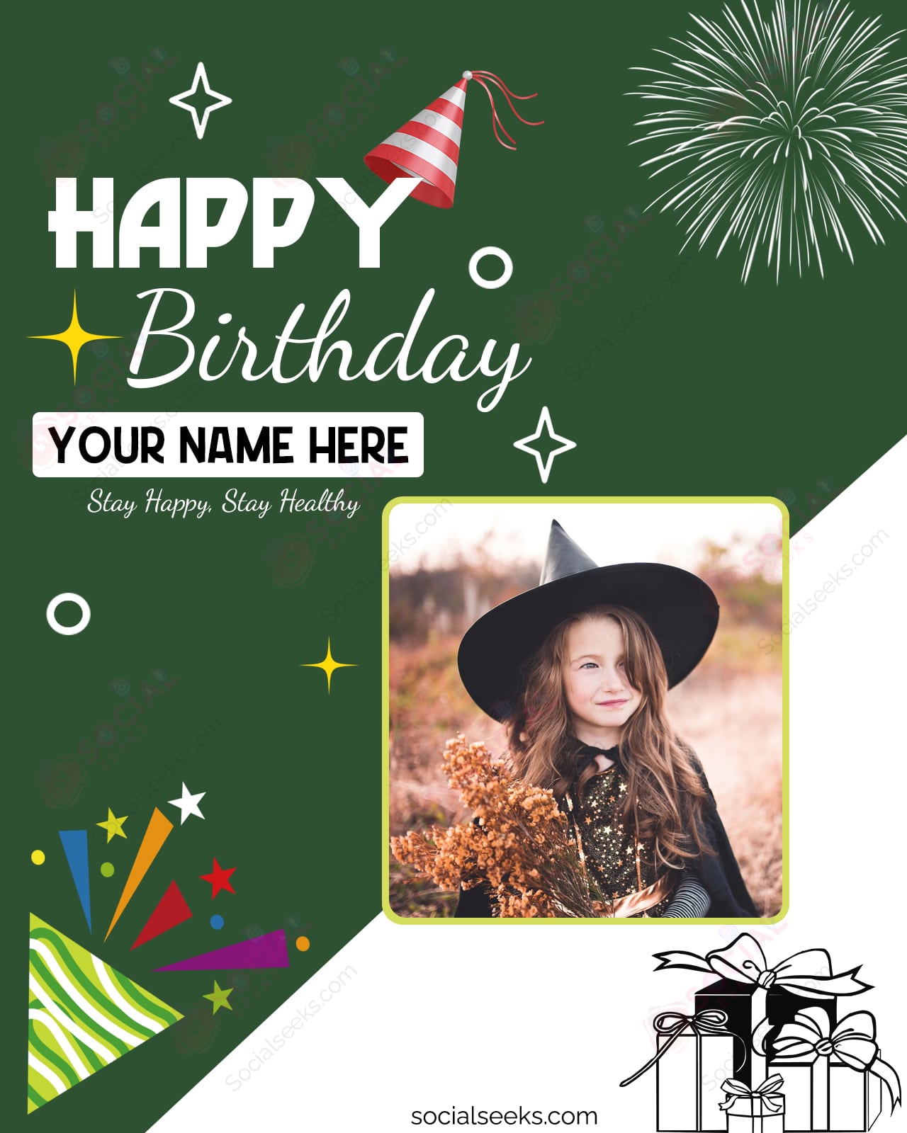 Customized Happy Birthday Frame Images