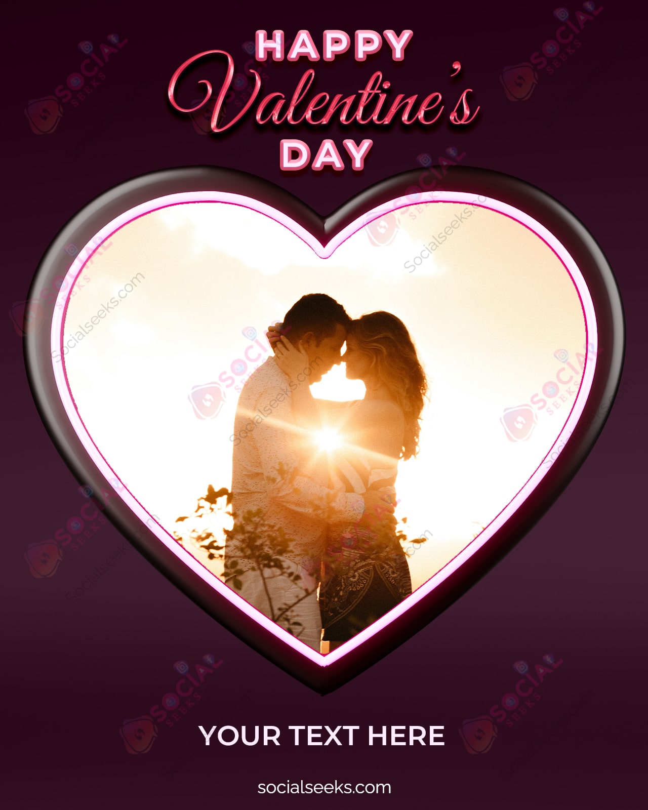 Happy Valentines Day Online Photo Frame Maker Free