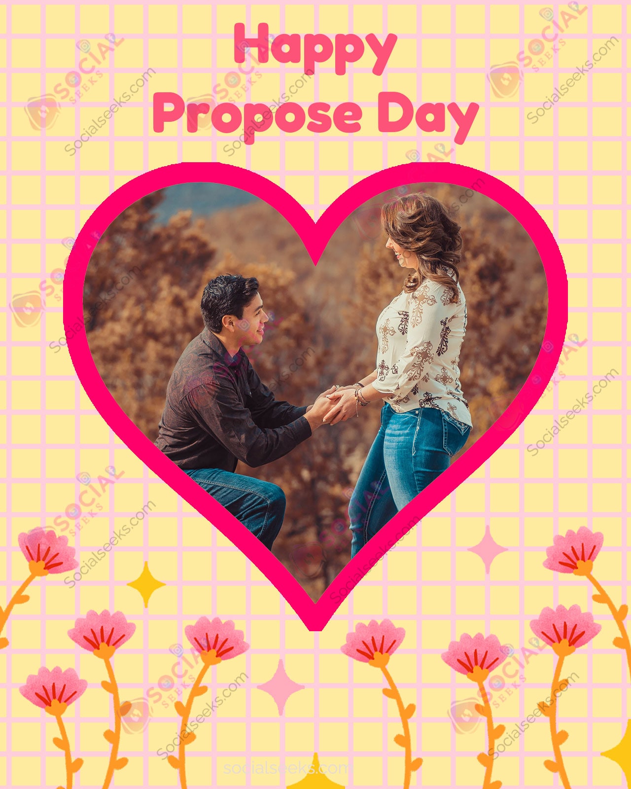 Propose Day Greeting Card With Name And Photo