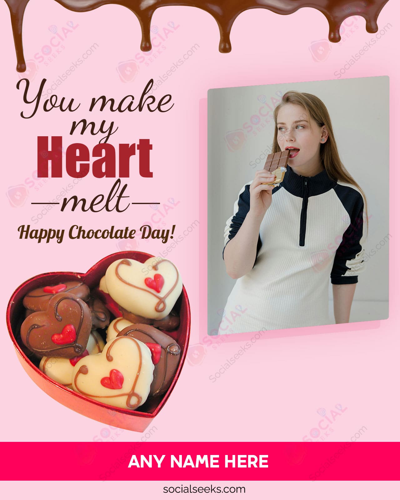 Happy Chocolate Day Photo Frame Wishes