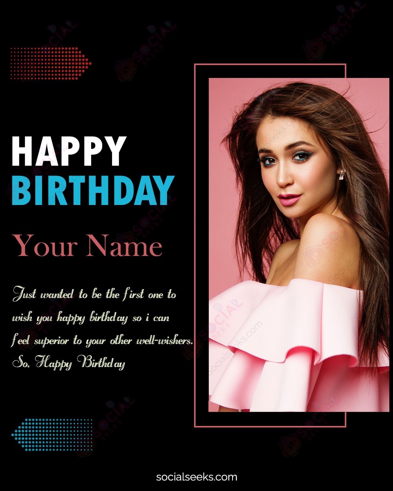 Free Customized Birthday Frame with Your Photo